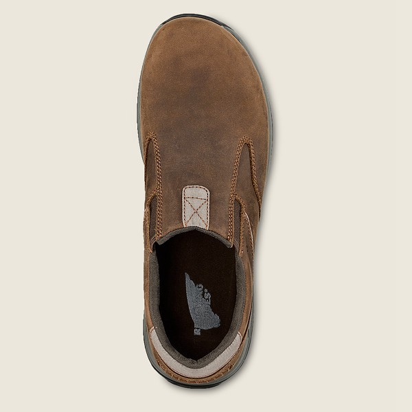 Red Wing Mens Slip-on - Comfortpro - Soft Toe - Brown - QRN607148